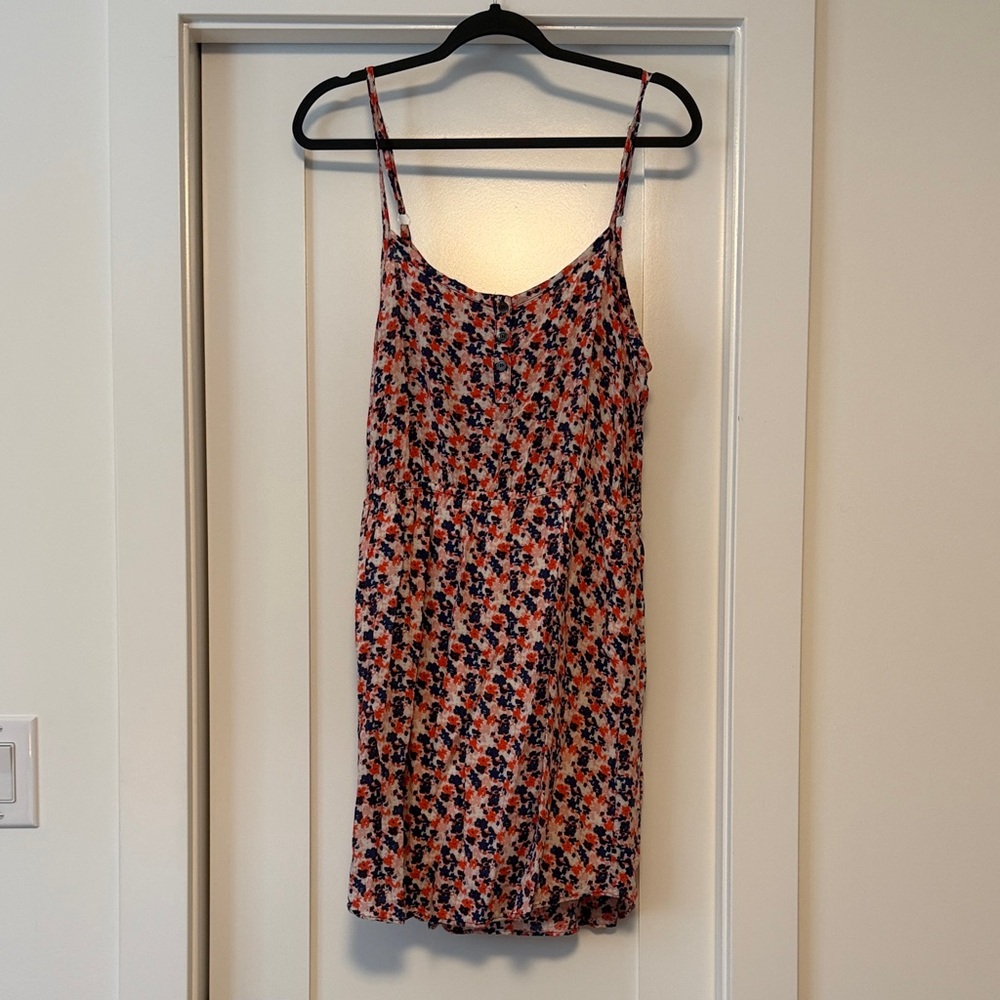 Splendid Floral Mini Dress - Red and Blue